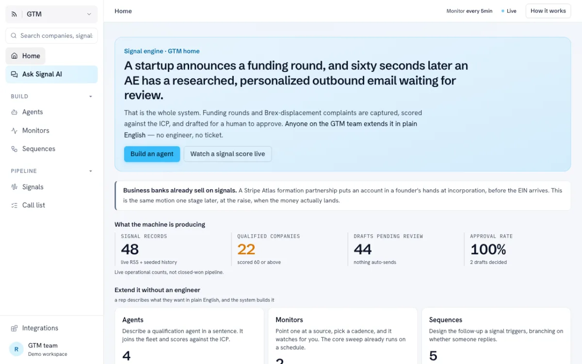 Fintech Banking GTM Engineering screenshot