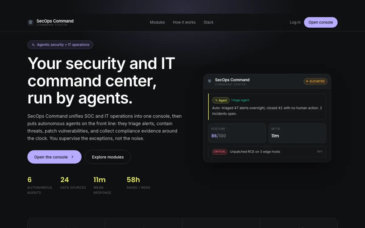 SecOps Command screenshot